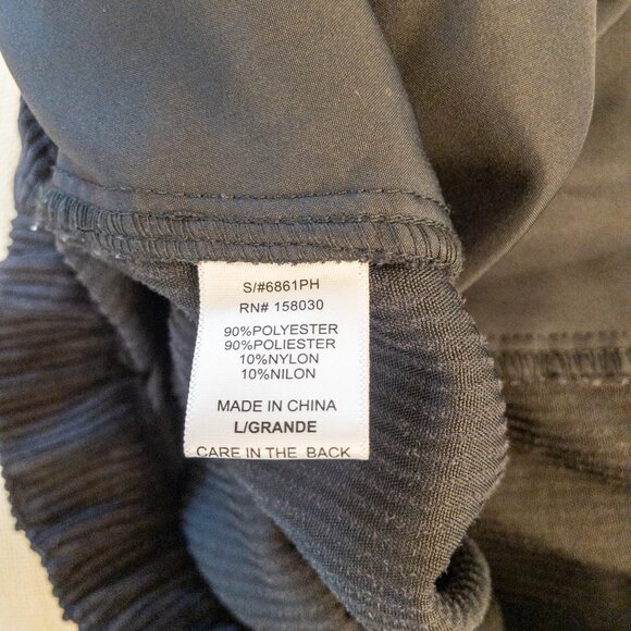 Love Tree Black Corduroy Pants Wide Leg Elastic Waist Women’s Size L - Picture 5 of 5